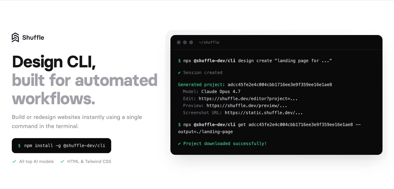 Shuffle Design CLI